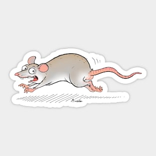 Rat On The Run. Sticker